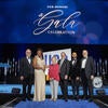 2025 Honorees pose on Gala stage with Chancellor Wilcox.