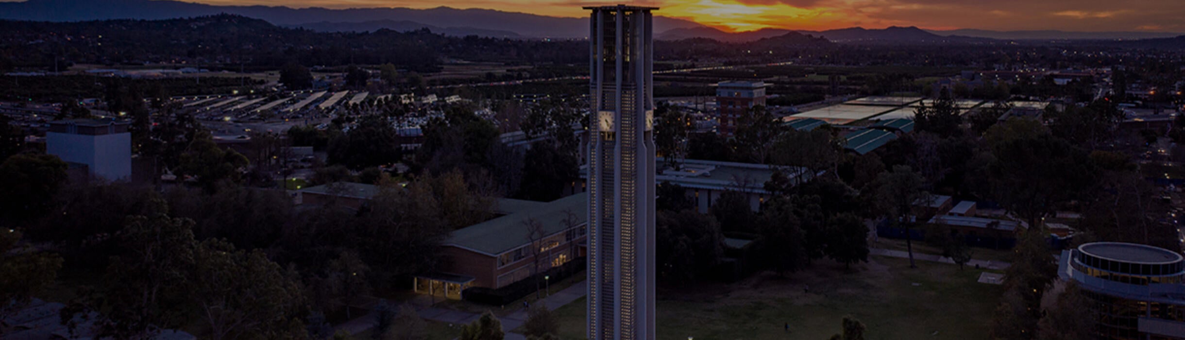 Beautiful Image of UC Riverside campus at Dawn